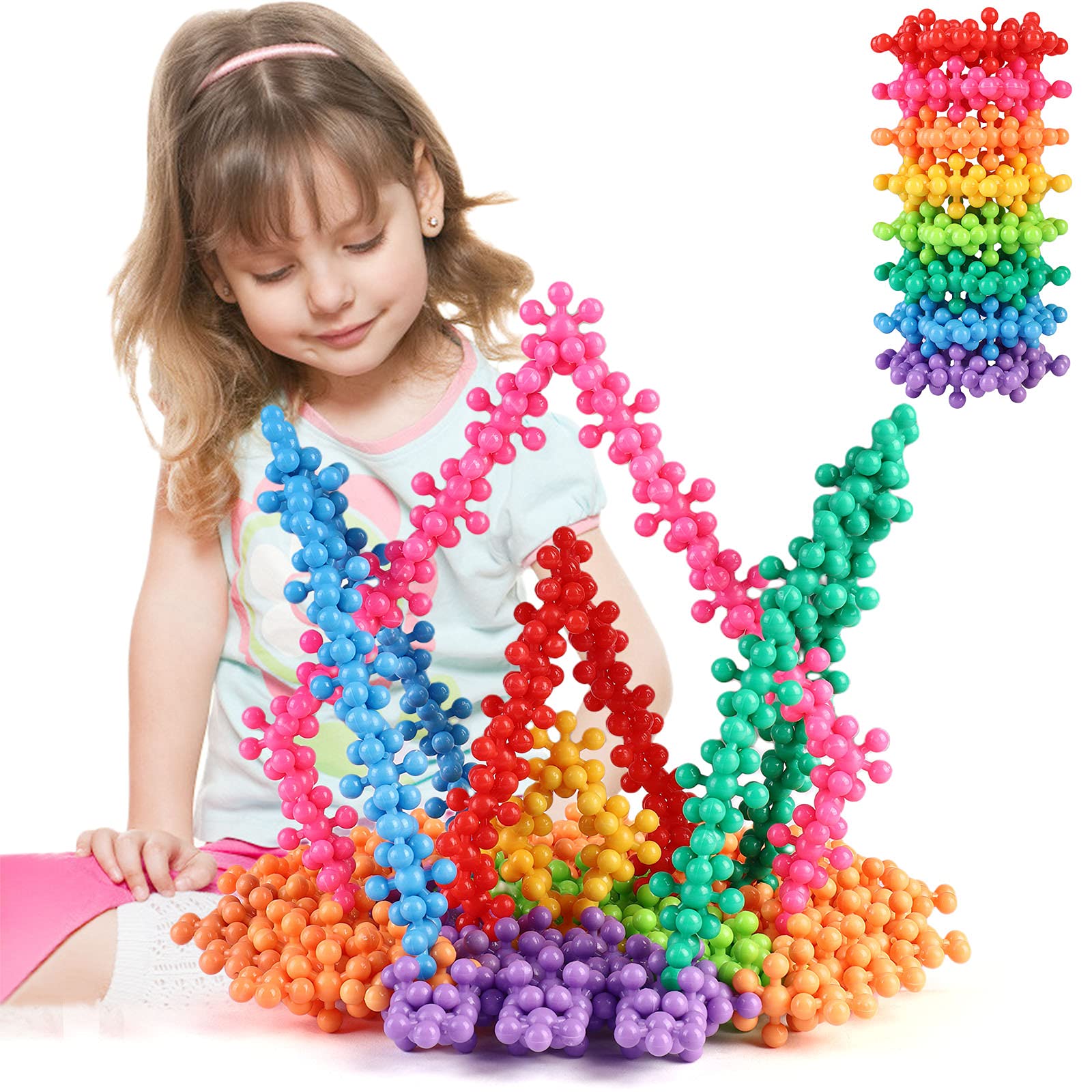 TOMYOU 200 Pieces Building Blocks STEM Toys Educational Interlocking Solid Plastic for Preschool Boys and Girls Aged 3+, Safe Material Creativity Kids Toys