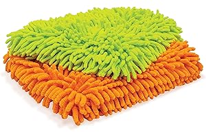 Griot's Garage Microfiber Wash Pads for Car Wash and Detailing, Soft and Ultra-Absorbent for Gentle Auto Cleaning, Machine-Washable, 8" x 10", Set of 2, 11290