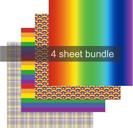 Rainbow Printed Heat Transfer Vinyl 