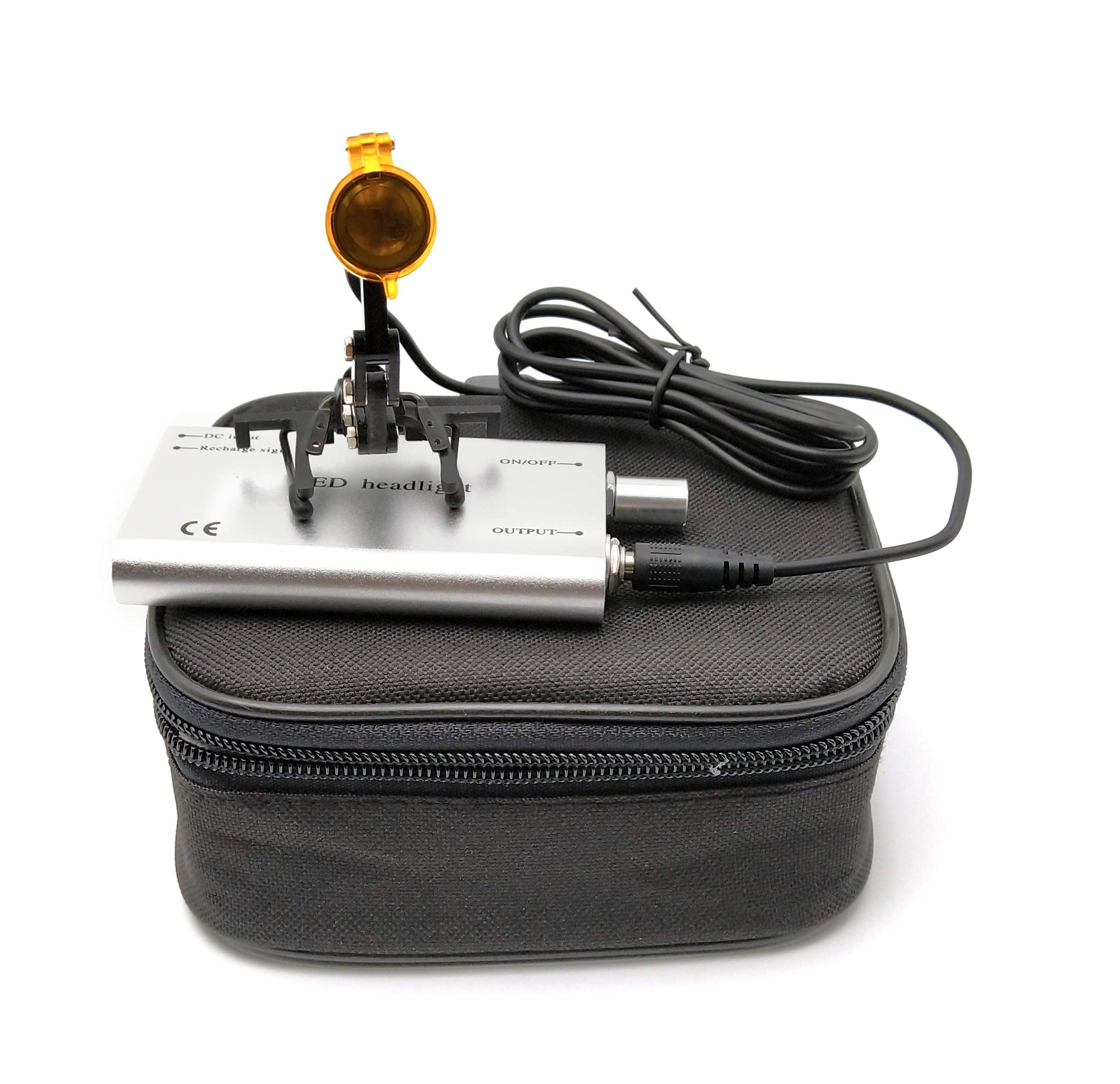 BONEW 3W LED Dental Surgical Head Light Lamp with Filter Clip-on Headlight Silver Color