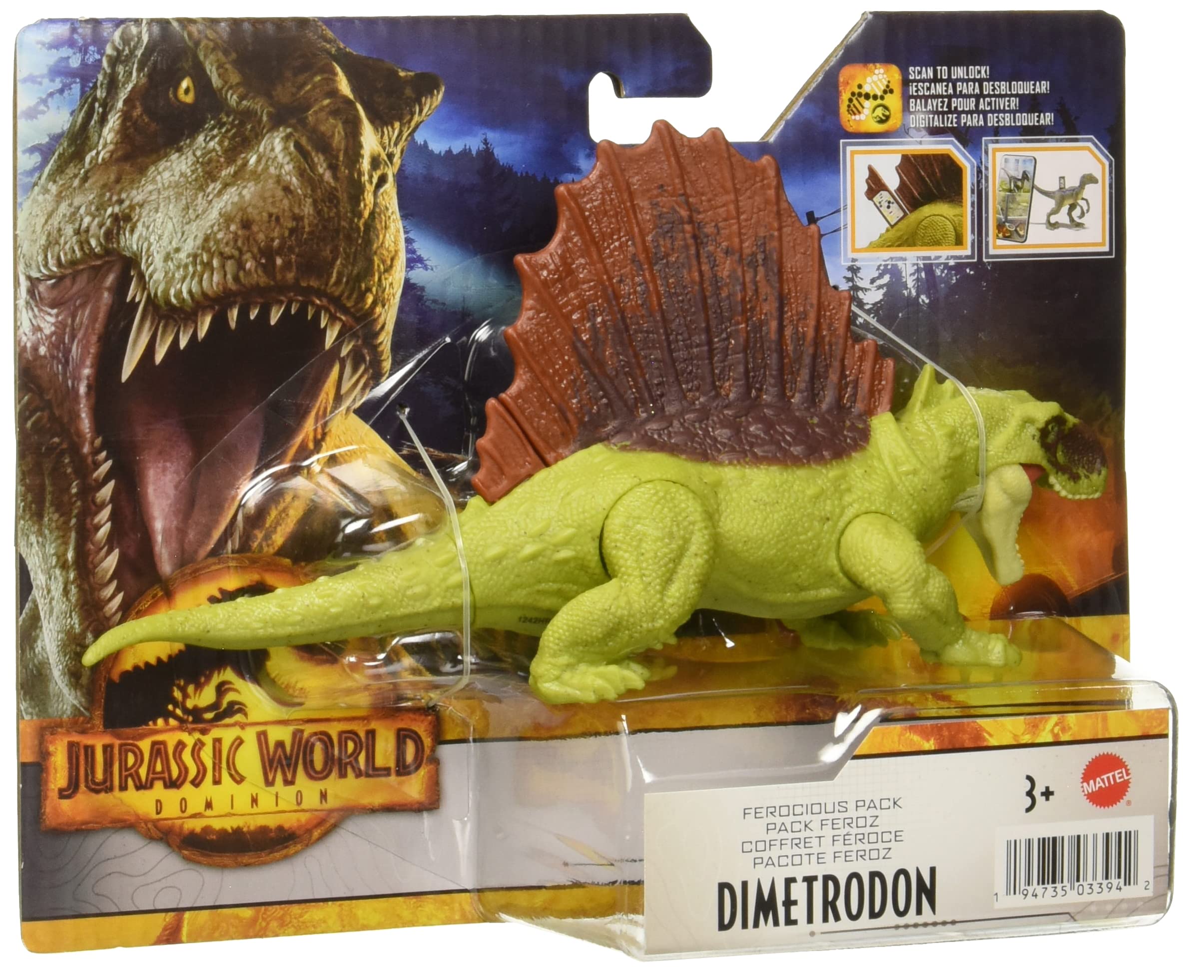 Jurassic World Dominion Ferocious Pack Green Dimetrodon