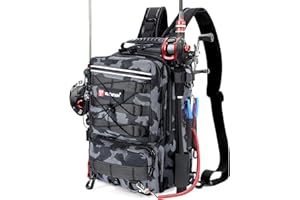 Fishing Backpack with Rod Holder, Fishing Tackle Storage Bags Fishing Tackle Box Backpack Fishing Tackle Bag