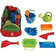 Hape Big Beach Toy Essential Set with Durable Mesh Bagpack| 10 PCs Beach Sand Toys Accessories for Kids
