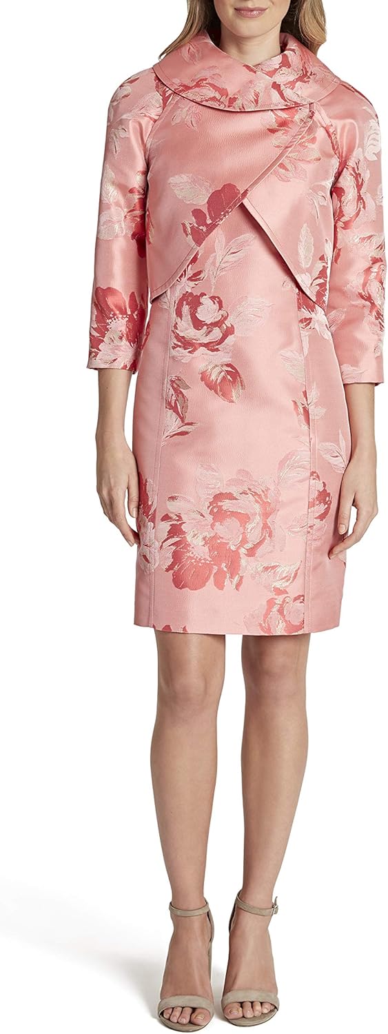 Tahari ASL Women's Floral Wrap Jacket and Dress Set WaooMart