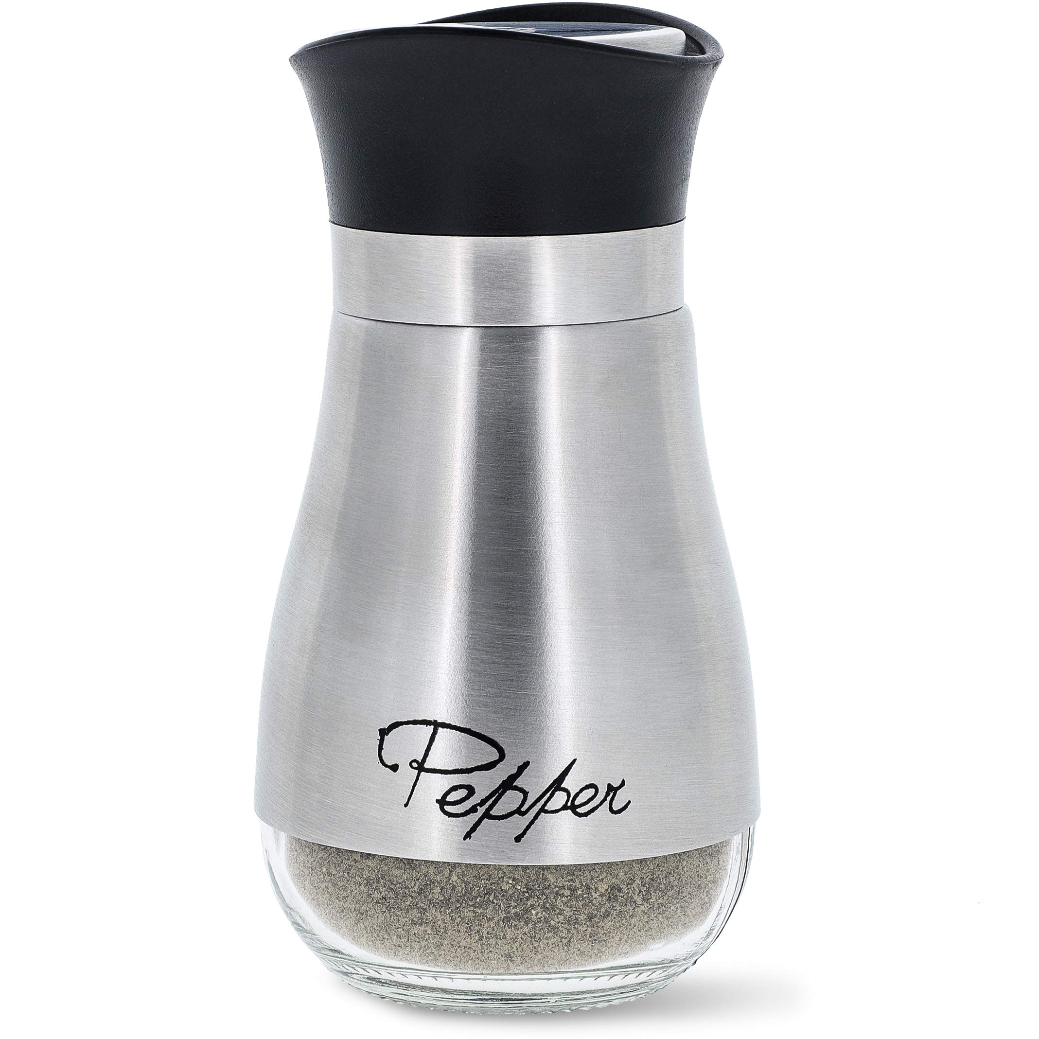 Salt and Pepper Shakers - Salt Shaker- Elegant Designed 10cm High Grade Stainless Steel Salt and Pepper Shakers