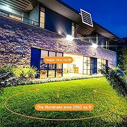 2 Pack 100W LED Solar Flood Lights Outdoor with
