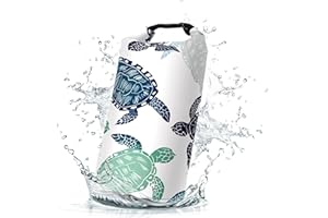 Cliduli Waterproof Dry Bag,Roll Top Sea Turtle Small Waterproof Backpack 5L/10L/20L Floating and Lightweight Bags for Kayaking, Boating, Fishing, Swimming and Camping