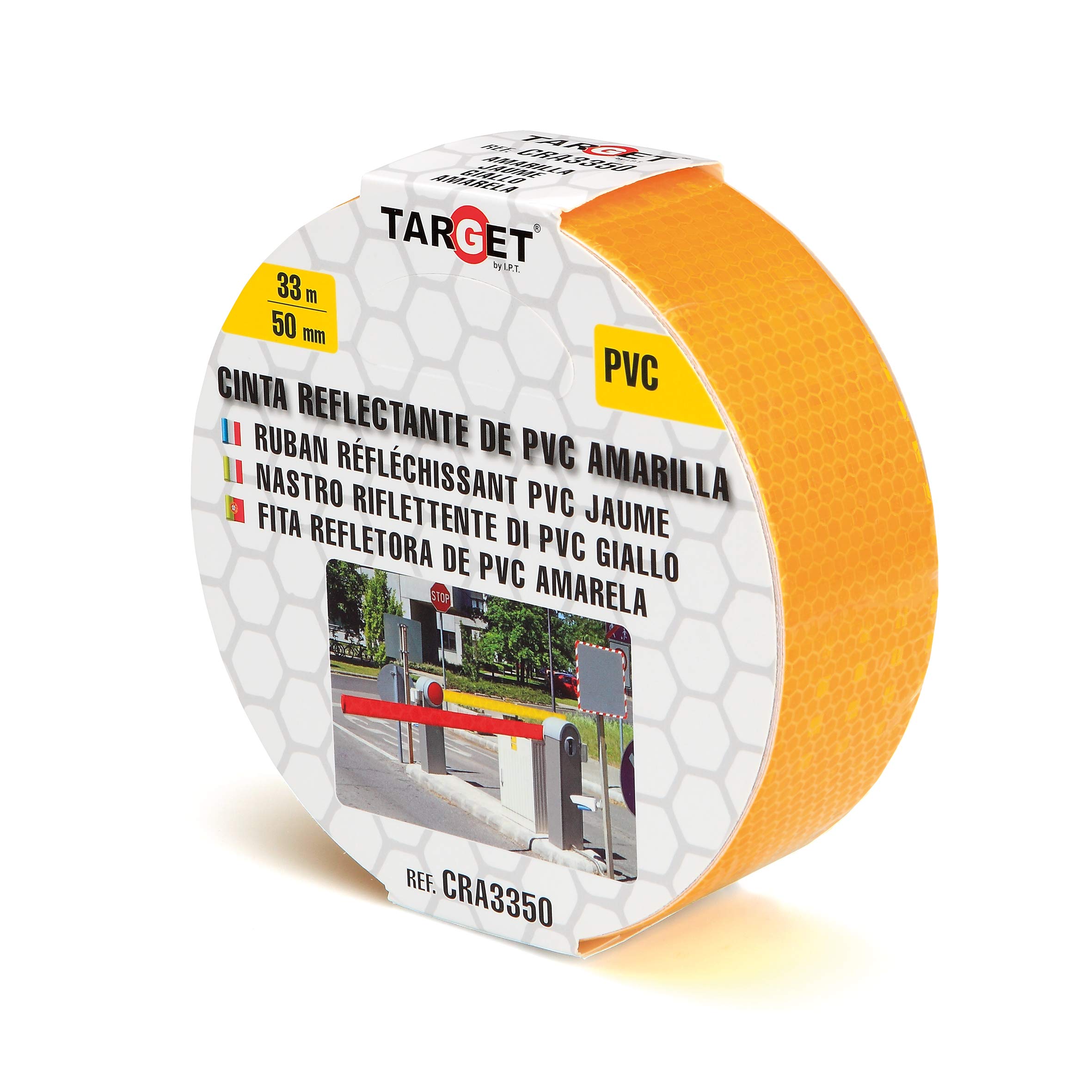 TARGET - Yellow Reflective Tape - Adhesive | Signaling and Marking Objects and Spaces. Safety Tape (33M x 50mm)