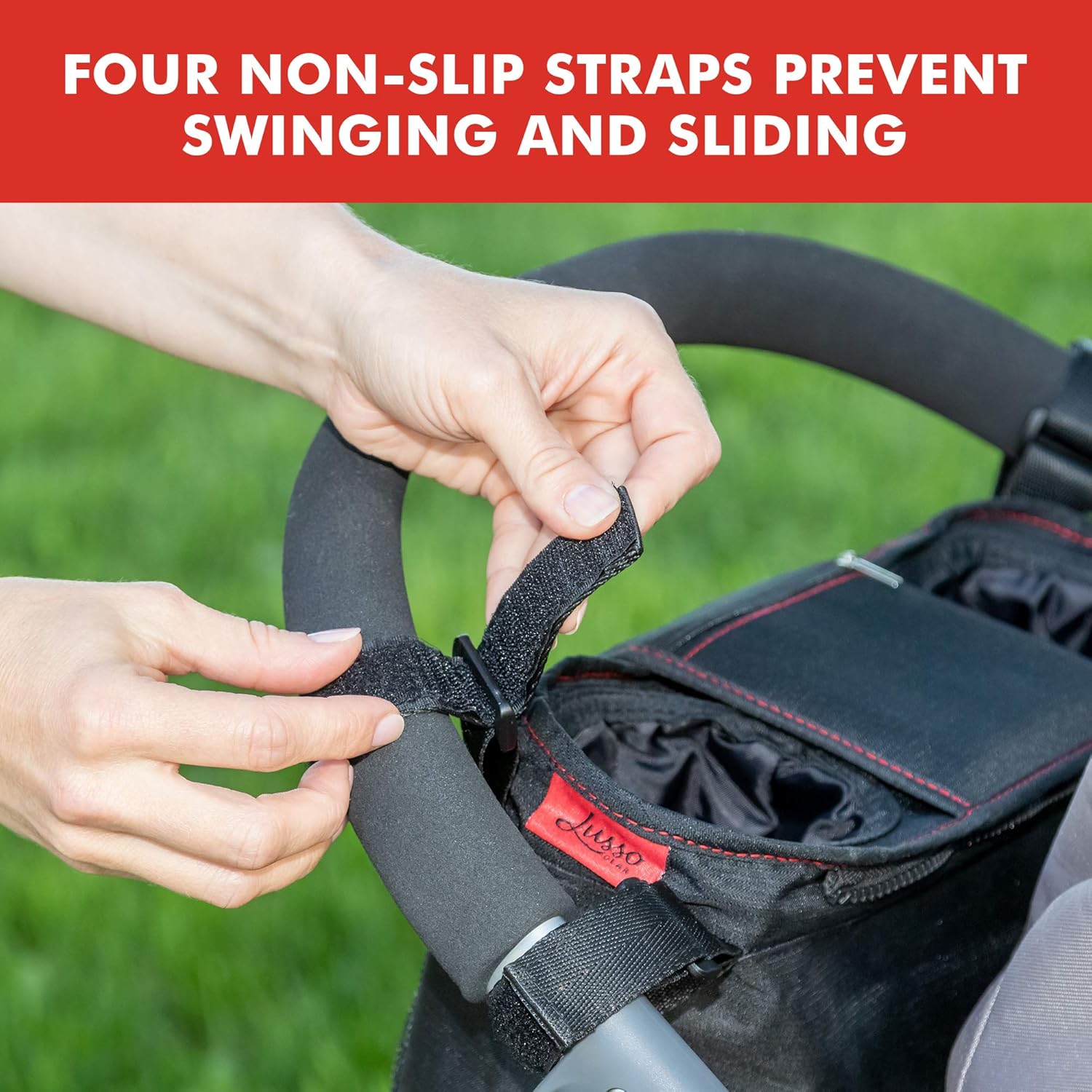 Lusso Gear Stroller Organizer With Cup Holders | Fits All Strollers | Stroller Accessory for Baby Storage On the Go | Stroller Caddy With Multiple Storage Sections | Secure Fit Won’t Slip or Slide: Home Improvement