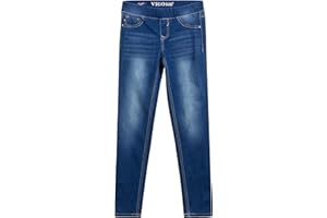 VIGOSS Girls' Jeggings - Pull On Super Stretch Denim Skinny Jeans for Girls (2T-16)