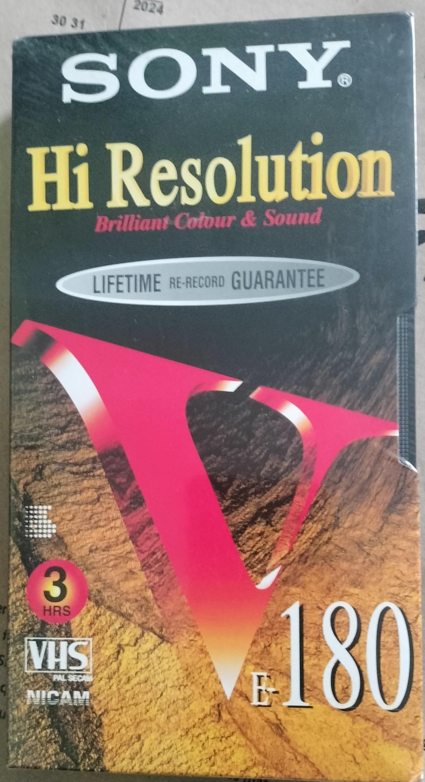 Original-MEMOREX 1 x Single 3 HOURS Super Blank VHS Tape - Silver, 235 MB, VHS Tape