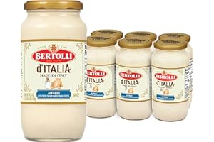 Bertolli d'Italia Alfredo Sauce, Pasta Sauce Made in Italy with Fresh Cream and Aged Italian Cheeses, 16.9 OZ (Pack of 6)