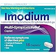 Imodium Multi-Symptom Caplets for Diarrhea Relief with Gas, Bloating & Cramps, 18 ct.