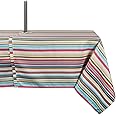 DII Outdoor Tablecloth 60x120 Inches – Garden Floral Print, Polyester, Zipper Hem, Stain Resistant
