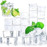DomeStar 20 PCS Clear Fake Ice Cubes, 0.8Inch Acrylic Ice Vase Fillers | Table Centerpiece Photography Accessories Food Props