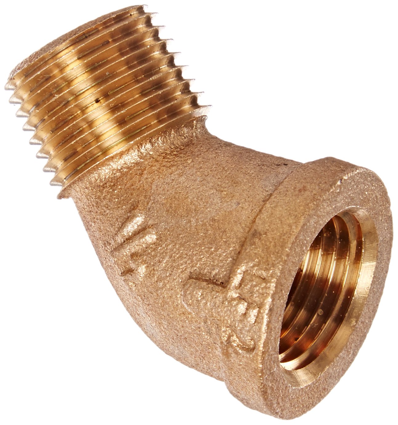 Merit Brass XNL103A08 Lead Free Brass Pipe Fitting, 45 Degree Street