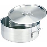 Crestware Extra Heavy Weight Aluminum Braziers with Pan Covers, 10 Quart
