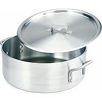Crestware Extra Heavy Weight Aluminum Braziers with Pan Covers, 40 Quart