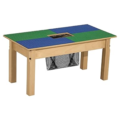 lego table with net in the middle
