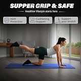KK Yoga Mat 15mm Thick NBR Non-Slip with Carry Strap Black Blue Purple view 5