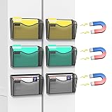 samstar 6 Pack Magnetic File Holder, Mesh Wall File
