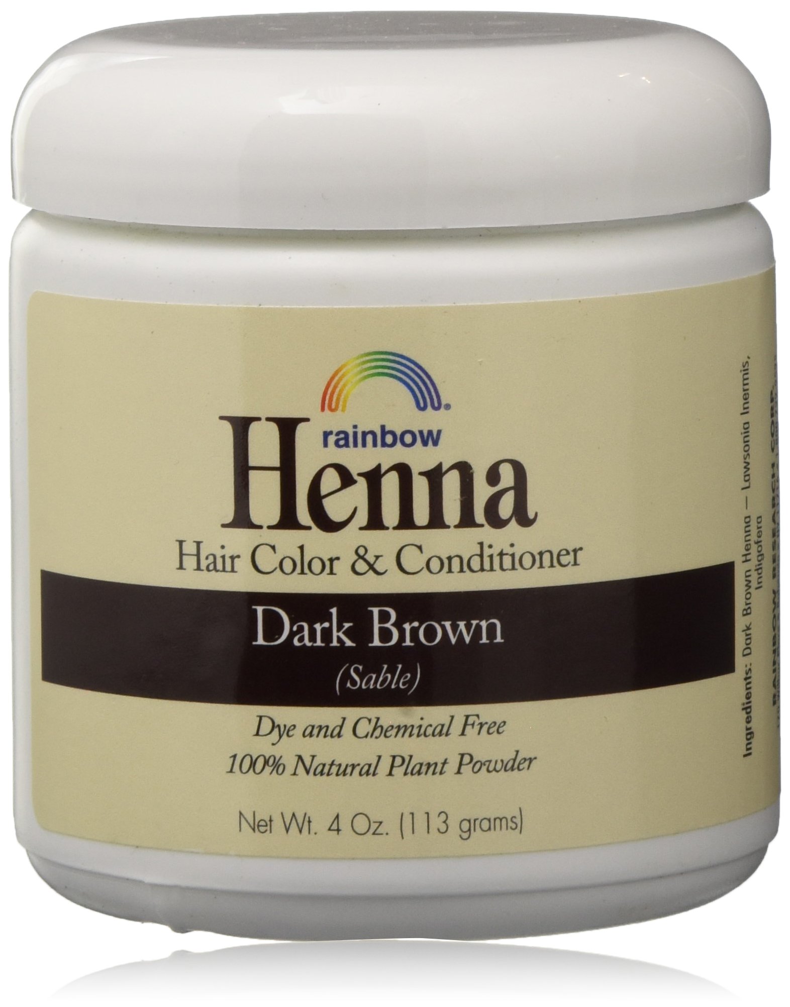 Rainbow Henna Persian Dark Brown Hair Color (2 Pack, 4 Oz Each) - 100% Natural, Long-Lasting Color & Shine