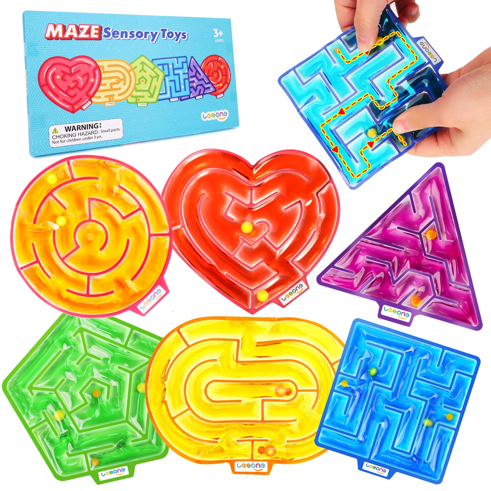 Sensory Fidget Toys for Children with Autism: Calming Gel-Filled Maze for Classroom and Home - Special Needs Sensory Toys for Kids Travel