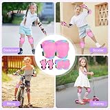 MHJY Kids Knee Elbow Wrist Protection Gear 7 in 1 Set 3-8 Years view 6