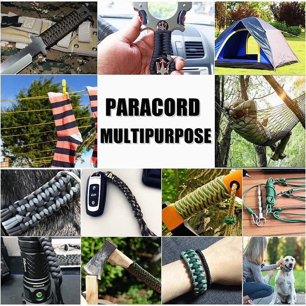 WEREWOLVES 700lb Paracord/Parachute Cord - Type III 7 Strand 100% Nylon Core and Shell 700 lb Tensile Strength Paracord Spool : Sports & Outdoors