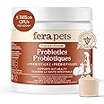 Fera Pets Probiotics for Dogs & Cats with Prebiotics - USDA Organic - Gut Health Powder Supplement with 12 Strains and 5 Bill