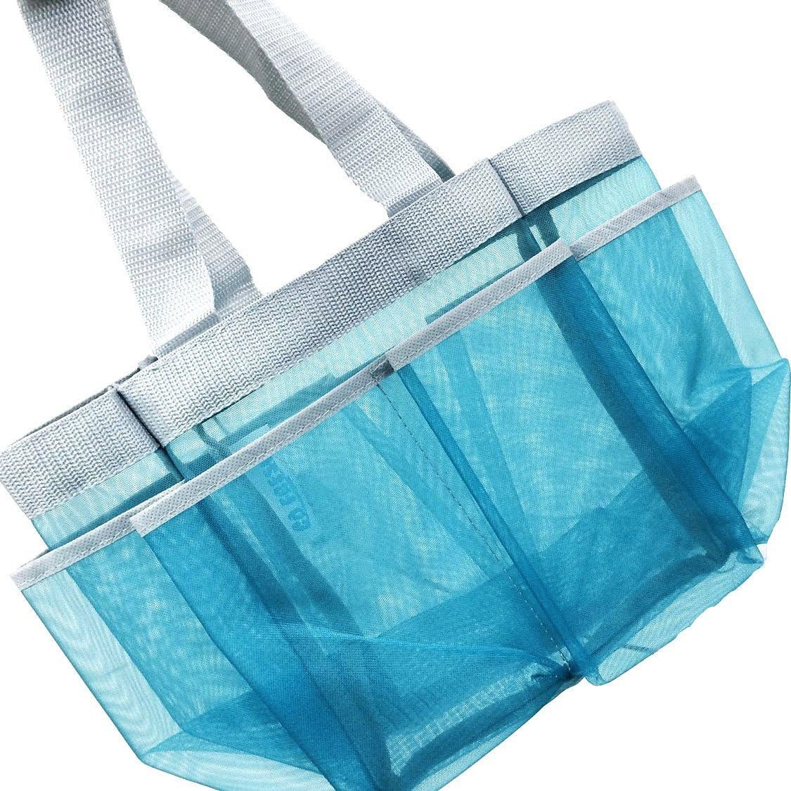Pro Products Zone Go Fresh Shower Caddy, Now 30% Larger Than Most Caddies - 7 Pocket, Aqua Blue, Quick Dry & Rustproof
