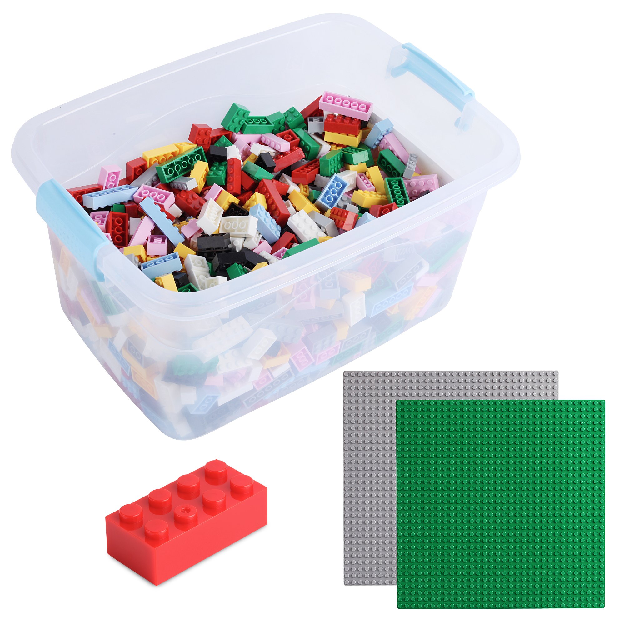Katara 1827 Set of 1264 Building Bricks Compatible with Lego, Sluban, Papimax, Q-Bricks, 2 Baseplate