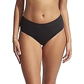 Seafolly Women's Hipster Full Coverage Mid Rise Wide Side Bikini Bottom Swimsuit