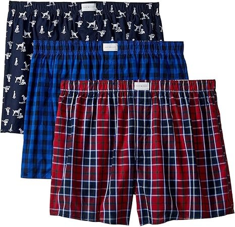 tommy hilfiger men's 3 pack cotton classics woven boxers