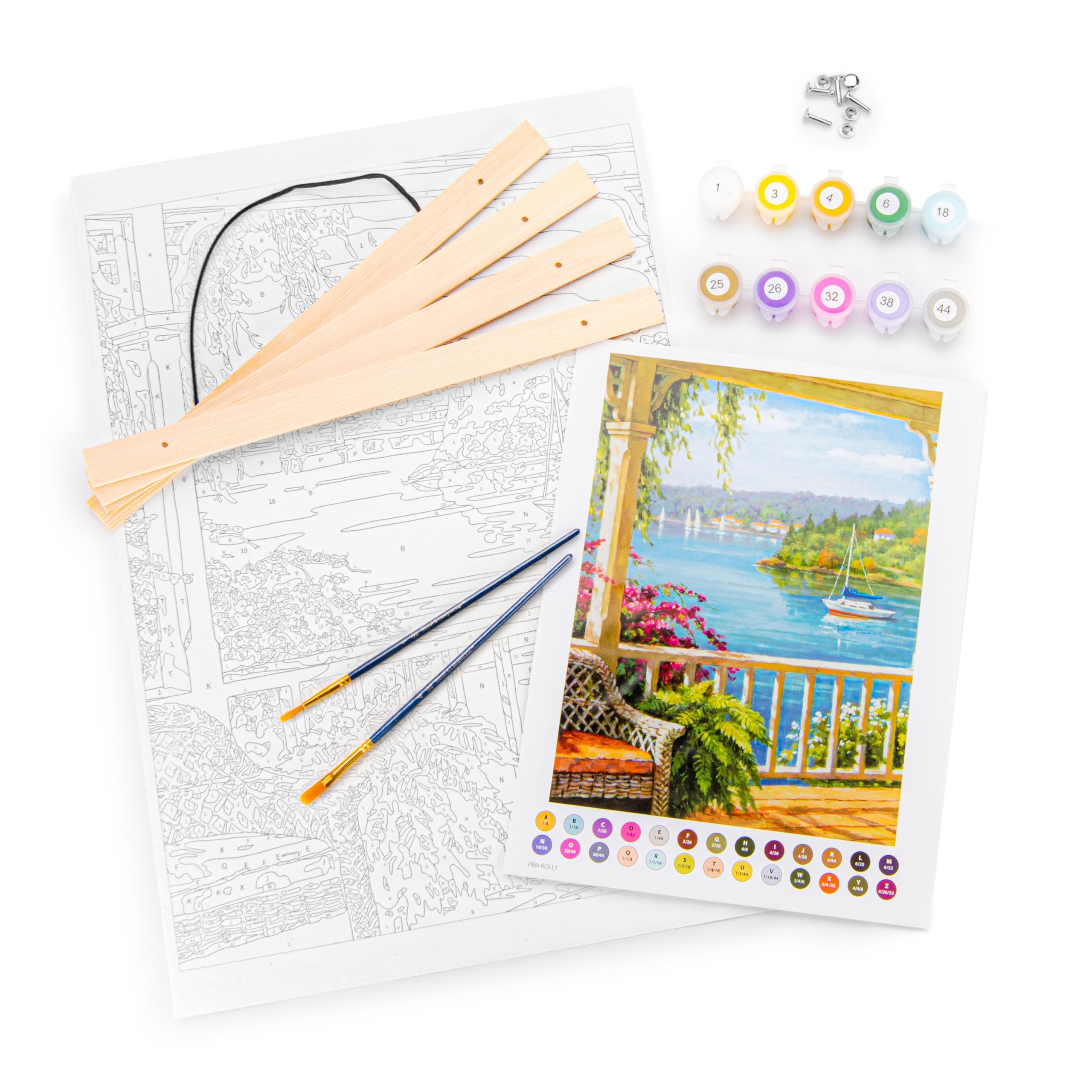 Royal & Langnickel Painting by Number Artist Canvas Roll, Silver Lake Veranda, 27pc