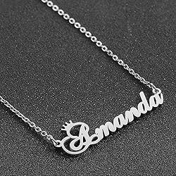 Custom Silver Name Necklace Personalized for