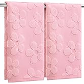 FuWeave 2 Pcs Pink Floral Hand Towels for Bathroom Cute Flowers Hand Towels 100% Cotton Absorbent Decorative Jacquard Weave Bath Decor Bathroom Decor Gift, 13. 7 x 29. 5 Inch
