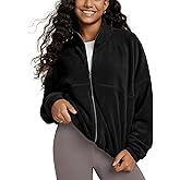 ODODOS Women's Polar Fleece Full-Zip Cinchable Jacket – Soft Warm Winter Layering Long Sleeve Outerwear with Pockets