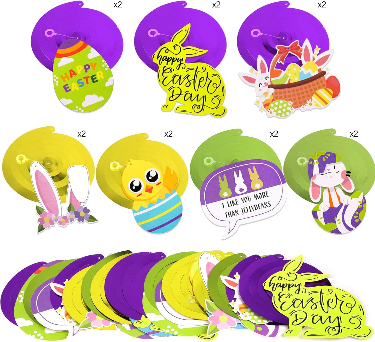 30 Pieces Joyeux Oeufs De Paques Poussin Lapin Decorations Suspendues Pour Plafond Et Fenetres Decorations De Paques Anniversaire Howaf Paques Decorations Suspendus Tourbillons Loisirs Creatifs Cuisine Et Maison Lawawarenesssociety In