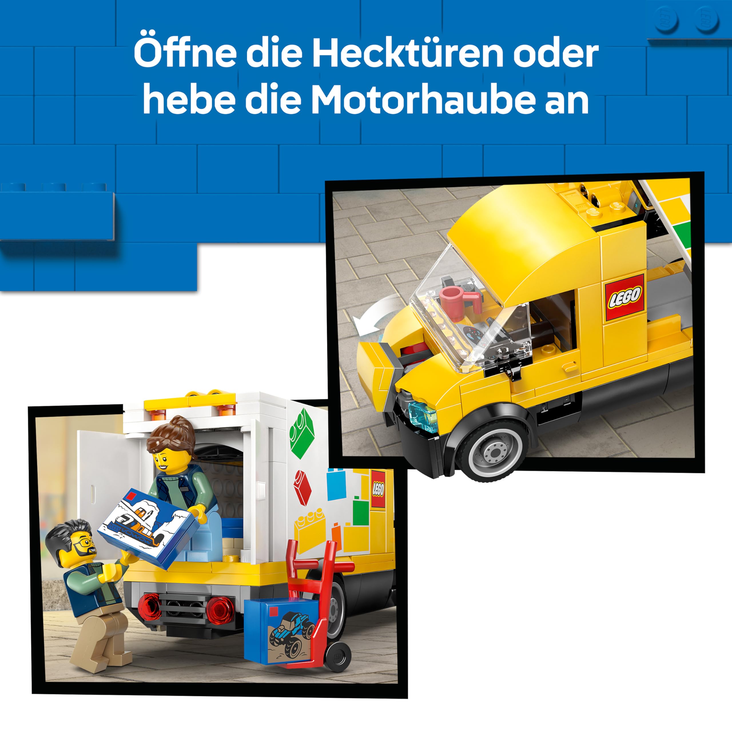 LEGO City: Der LEGO Lieferwagen - Modellbau mit 2 Minifiguren, Transportwagen und Zubehör - Geburtstagsgeschenk für Jungen ab 6 Jahren - 60500 4