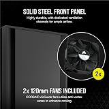 Corsair 5000D Tempered Glass Mid-Tower Case Black Solid Front Panel view 5