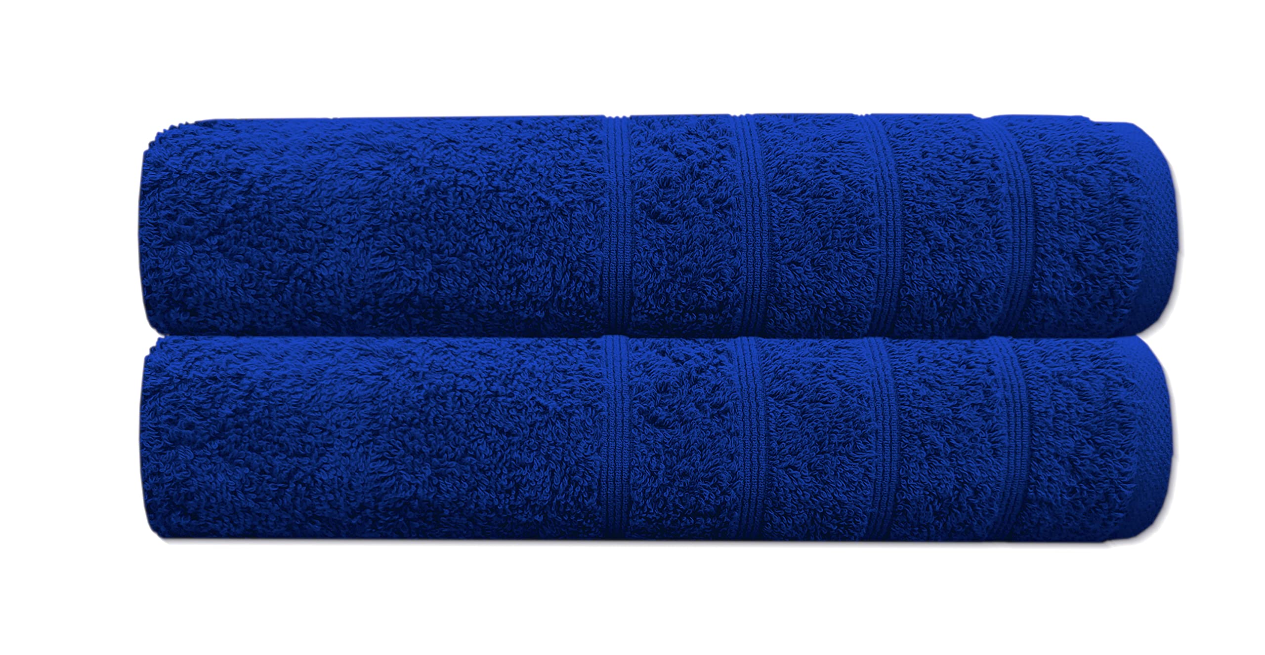 A & B TRADERS Bath Towels Set Premium Quality Ring Spun Soft Cotton Hotel Quality 70 x 130cm Quick Dry Highly Absorbent Large Bathroom Towels (Royal Blue, 2)