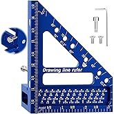Aiwons 3D Multi-Angle Measuring Ruler -Precision Woodworking 3D Square Protractor 22.5-90 Degree and Miter Triangle Ruler - A