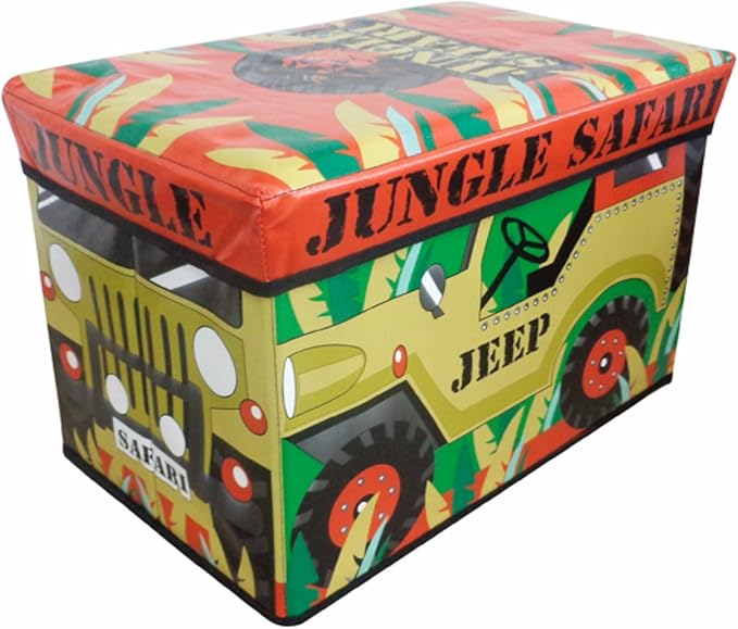 Jungle Safari Foldable Pop Up Room Tidy Storage Chest Toy Box, Fabric