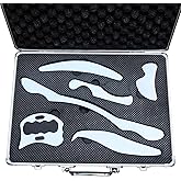 AnTiexi Stainless Steel Gua Sha Scraping Massage Tool Set(6pcs) Muscle Scraper IASTM Tools Great Soft Tissue Mobilization Tool Physical Therapy