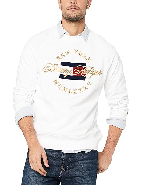 sudadera tommy hilfiger blanca