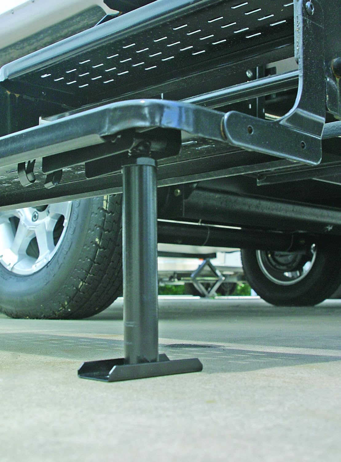 Camco Self-Stor Step - Mounts Under RV Steps to Stabilize Steps and Prevent RV Movement and Swaying, Lifts Up For Easy Storage After Use , One Time Installation (43671): Automotive