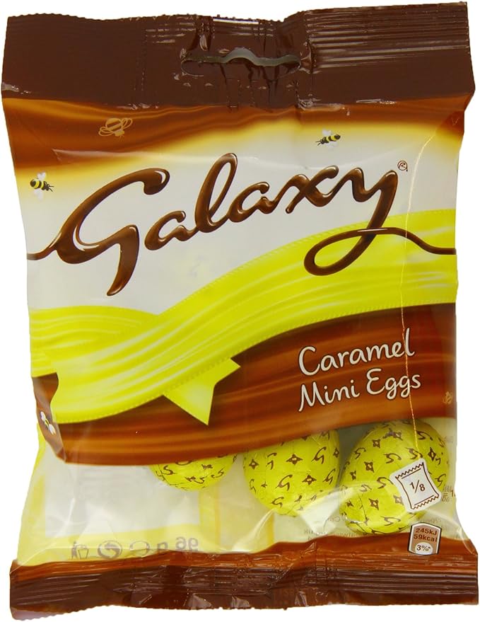 Galaxy Chocolate Caramel Mini Egg Bag Pack of 22 Amazon.co.uk Grocery