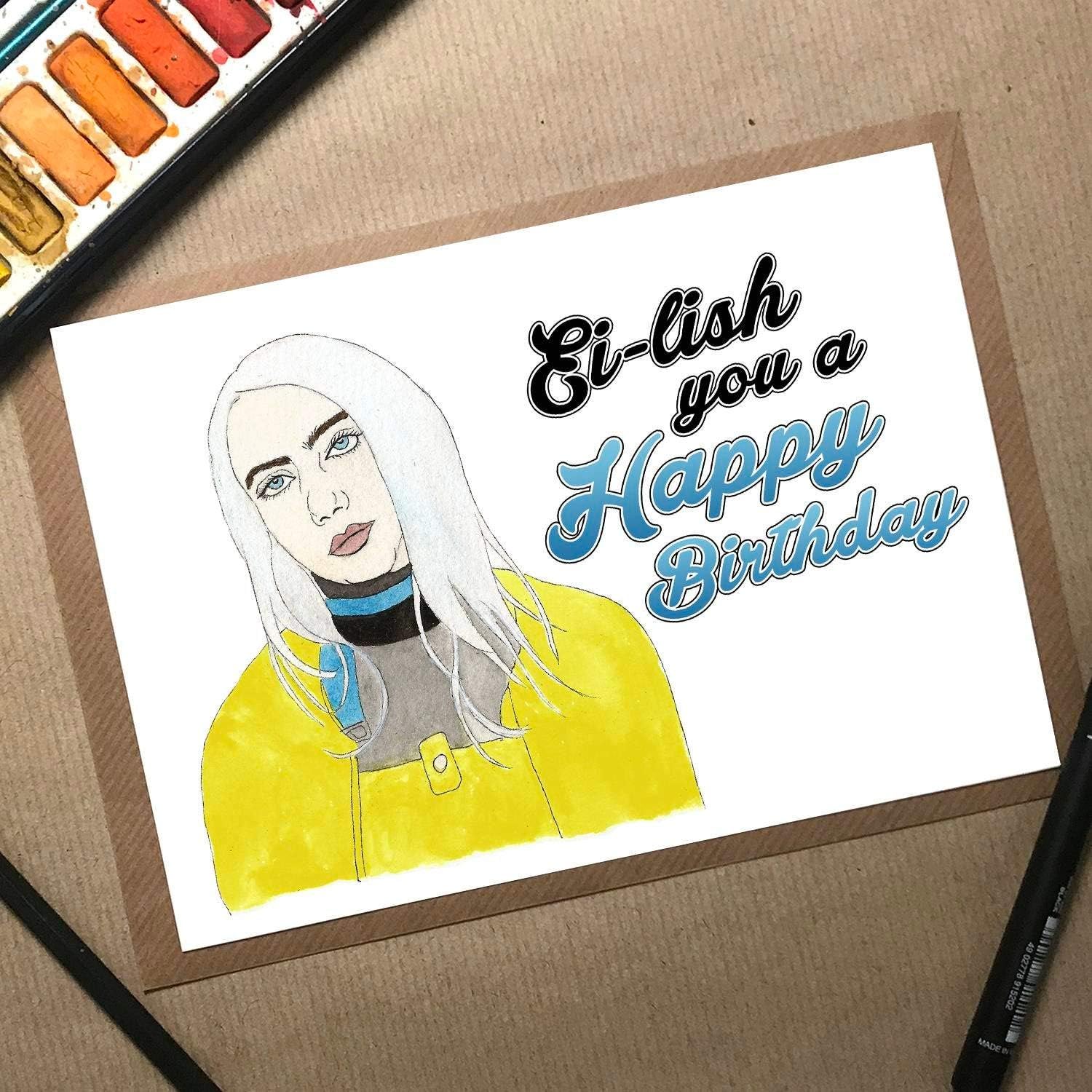 Billie Ei-lish Card, Birthday Card Daughter, Funny Birthday Card For Her