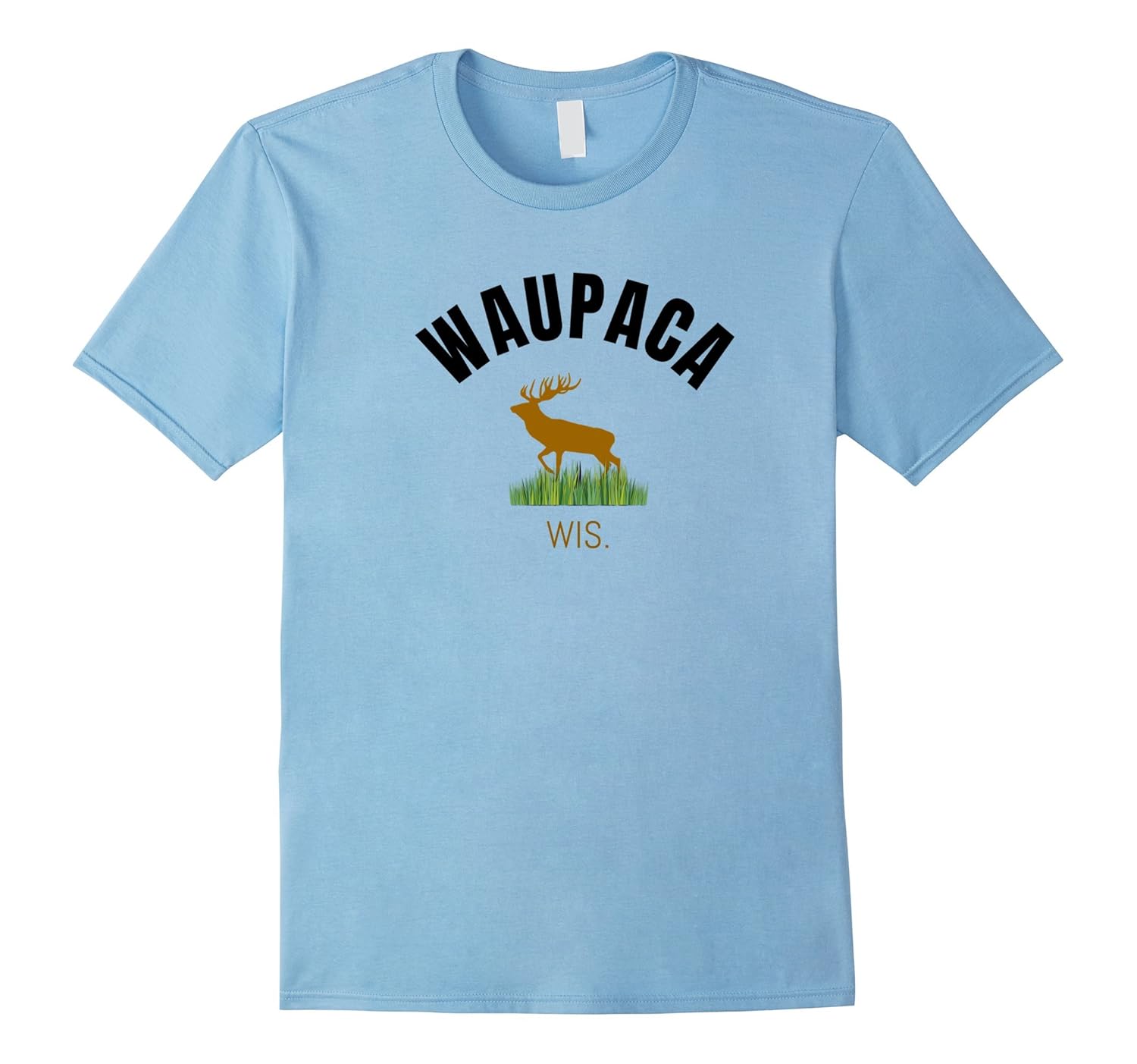 Waupaca Wisconsin Wis T-Shirt. Gift WI Deer Nature Shirt-ANZ